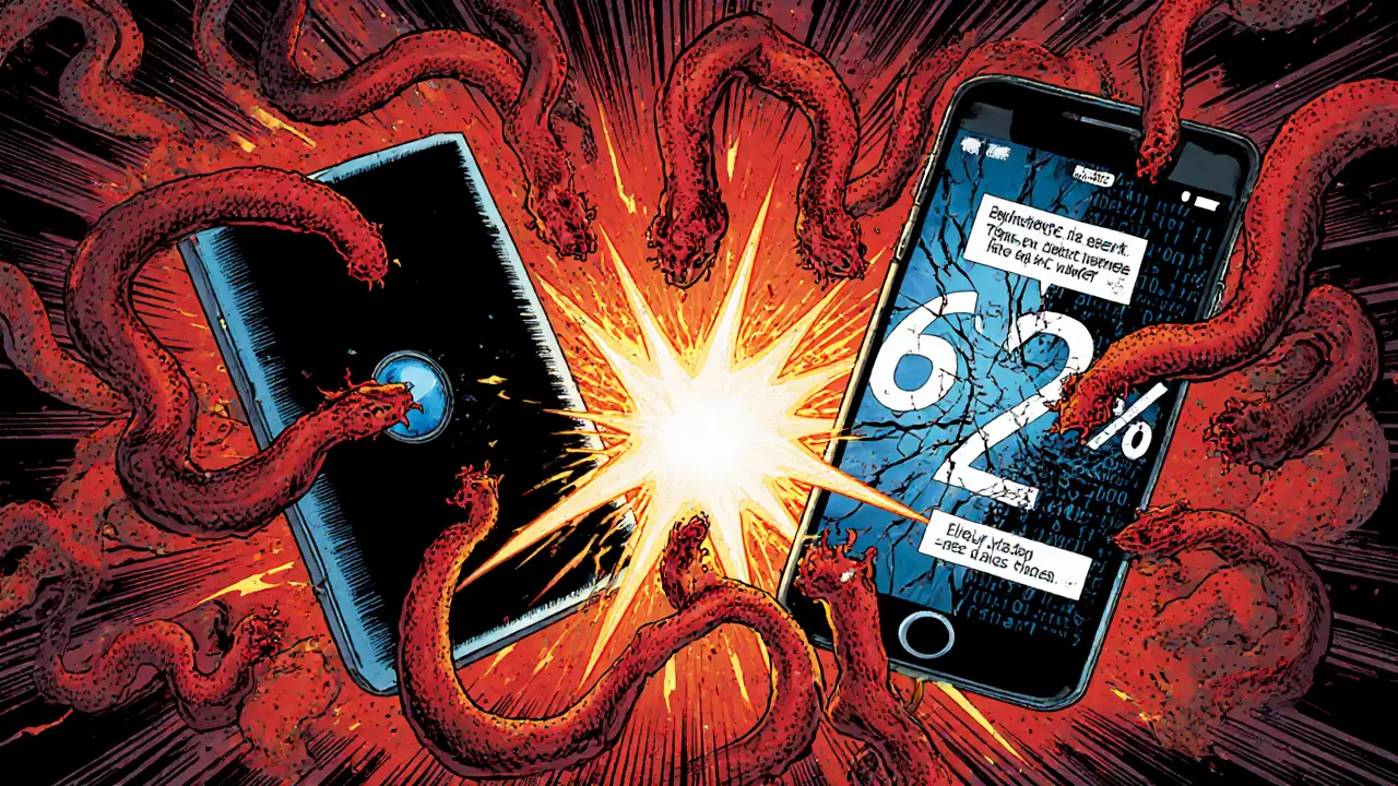 Comic action scene of cyber attacks hitting hot and cold wallets, with cold wallet mostly blocking threats.