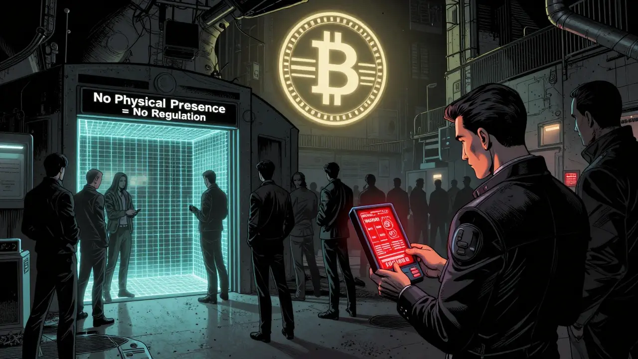 Overseas operators try to bypass UK regulation while a compliance officer detects hidden staking and unstable tokens.