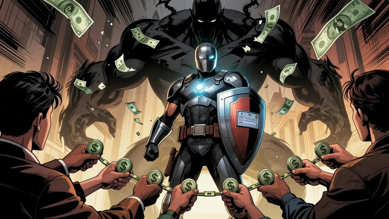 A regulatory hero defends citizens against the monster of inflation using digital currency.