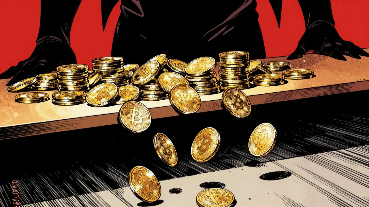 Coins falling into void representing lost profit