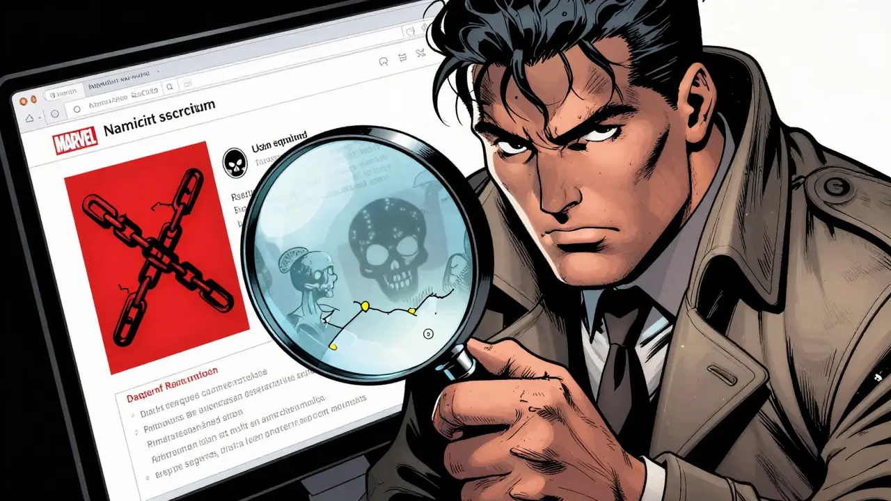 Detective inspecting website security flaws with magnifying glass