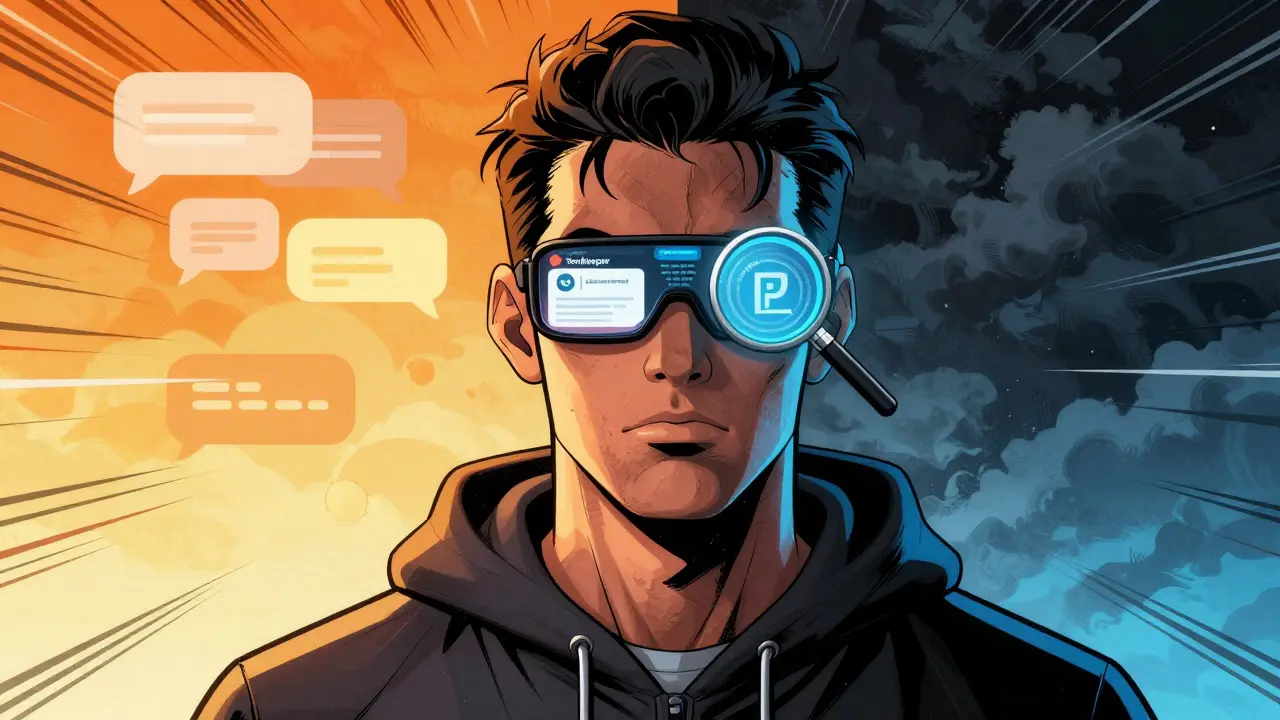 Investor using AR glasses to check crypto wallet security and risks