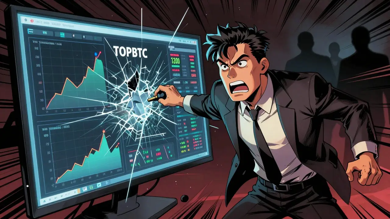 Trader facing broken interface showing exchange failure risks
