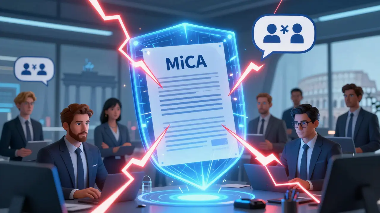 Blue energy shield protects traders under MiCA rules