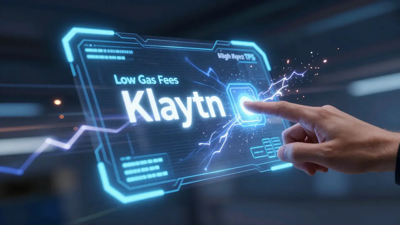 Fast transaction interface with lightning bolts on Klaytn