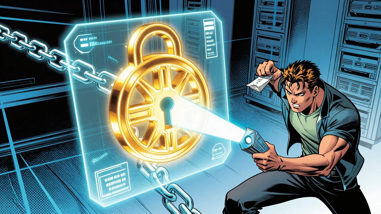 Inventor securing digital proof of ownership via glowing blockchain technology