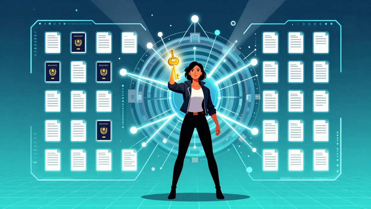 Secure digital vault with organized documents