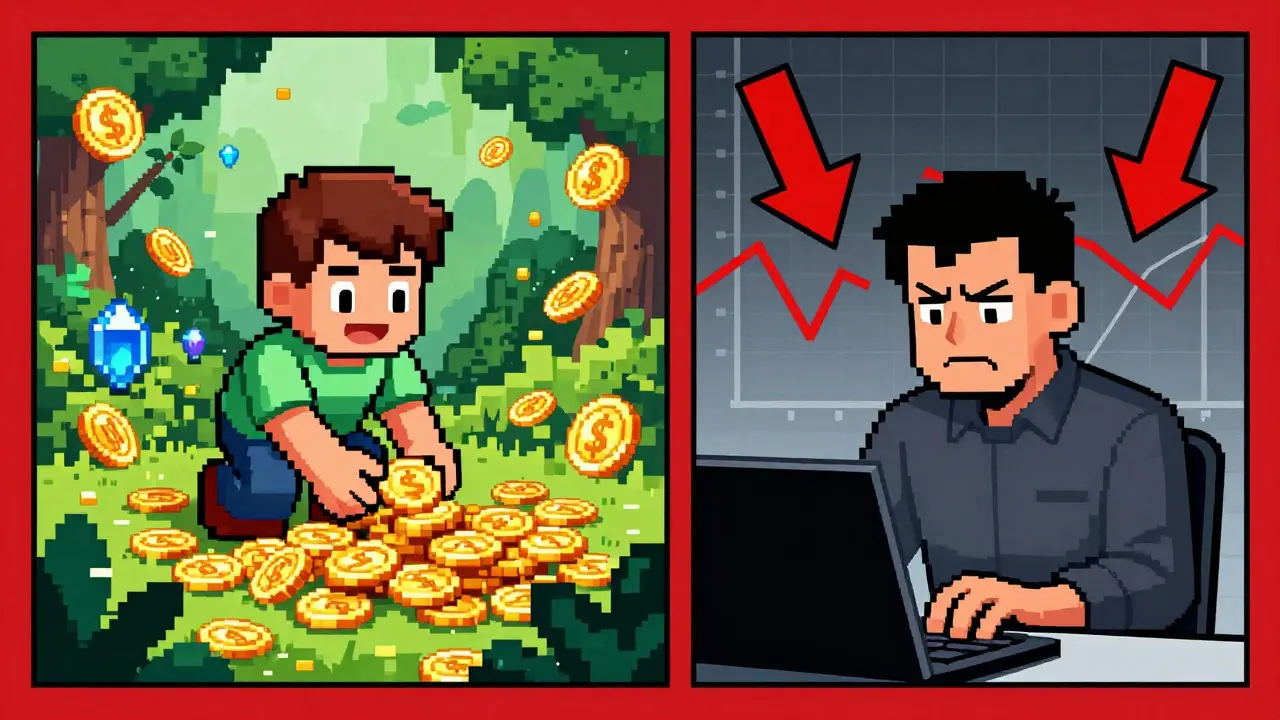Split view of happy gardener vs frustrated trader