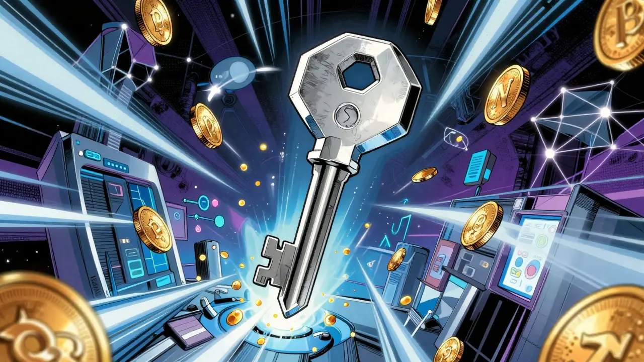 NFT staking vault generating rewards in Marvel comic art