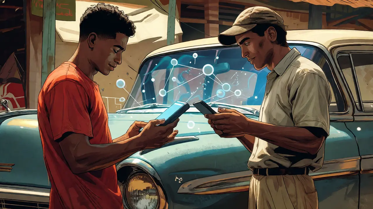 Freelancers trading via blockchain in Havana