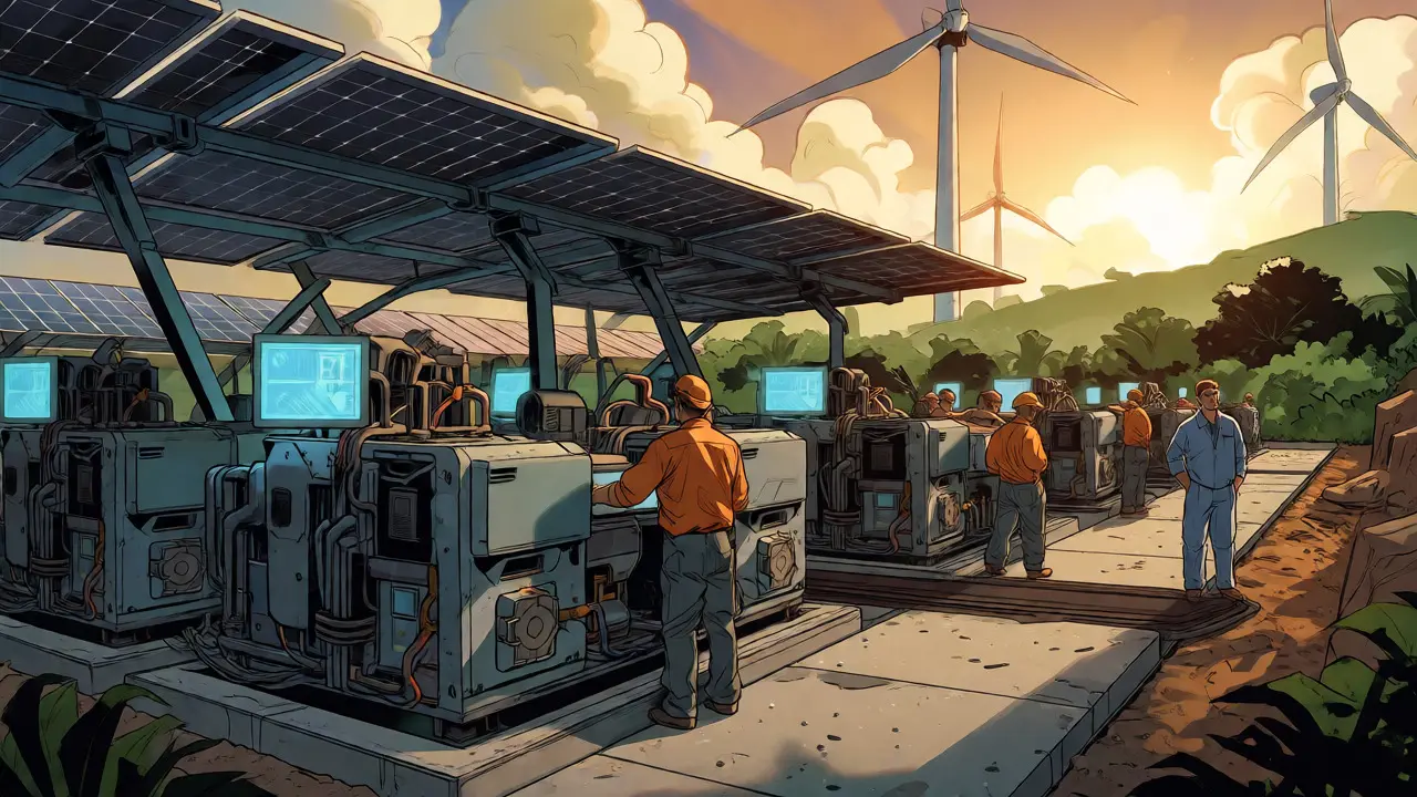 Solar-powered crypto mining farm in Cuba